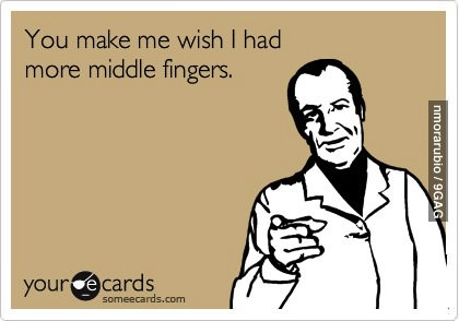 make me wish more middle finger
